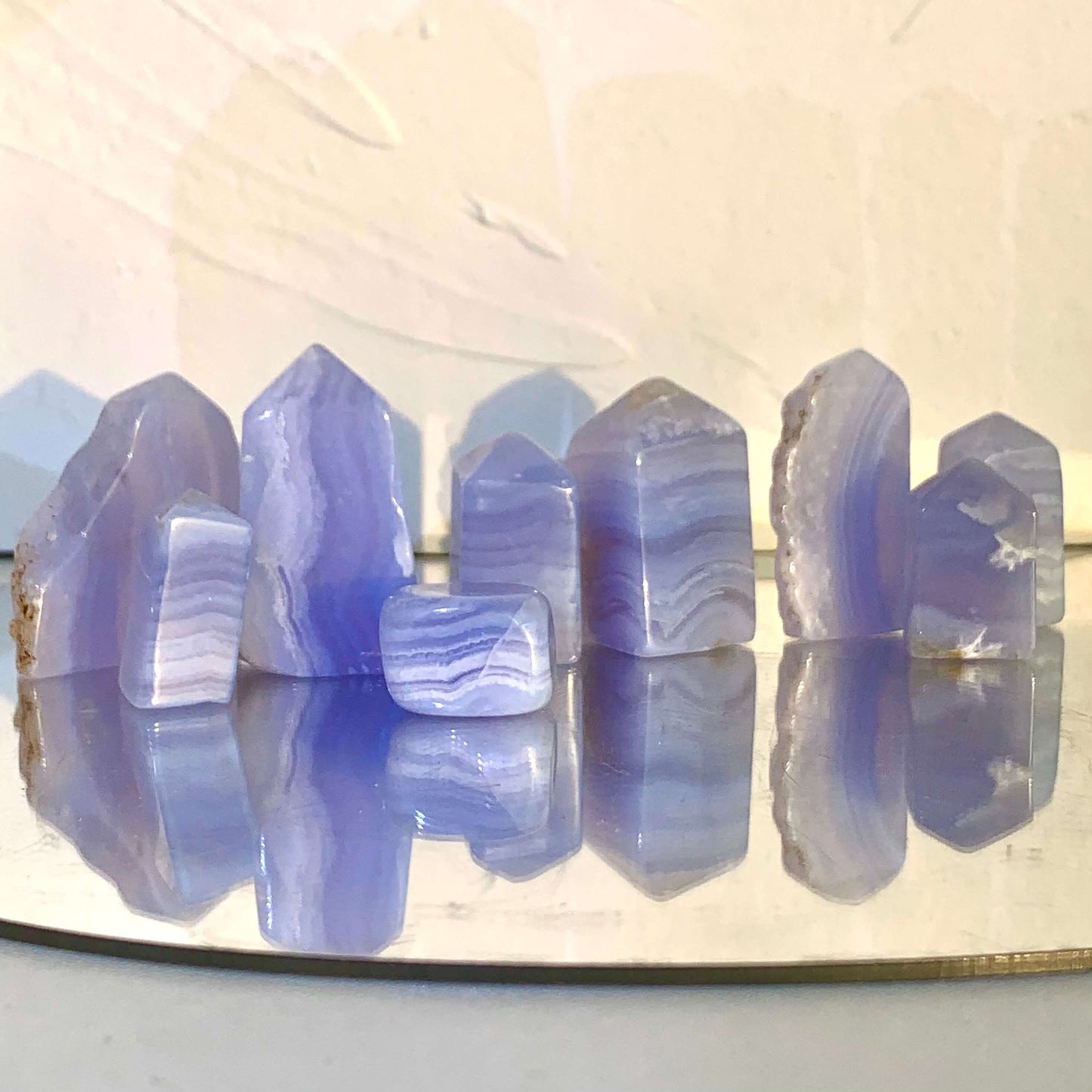 Mini Tour en Agate Dentelle Bleue